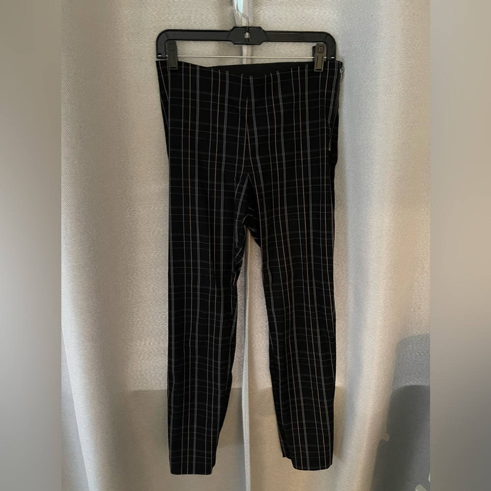 Checked Dress Capris, Side Zip